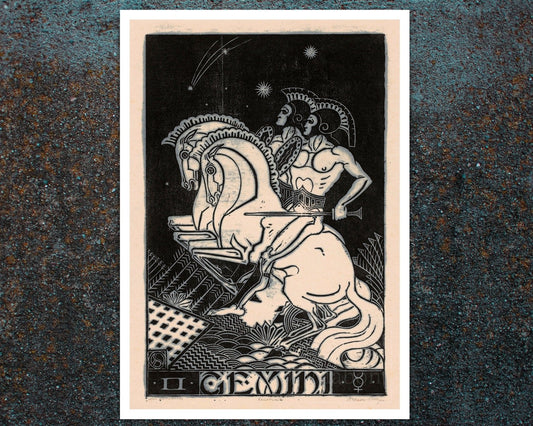 Henri van der Stok "Zodiac Sign: Gemini" (c.1928) Astrological Star Constellation Birth Sign - Mabon Gallery