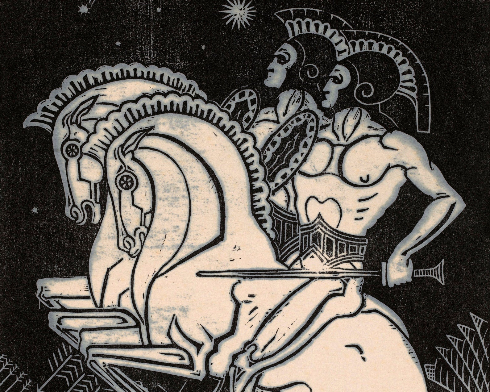Henri van der Stok "Zodiac Sign: Gemini" (c.1928) Astrological Star Constellation Birth Sign - Mabon Gallery