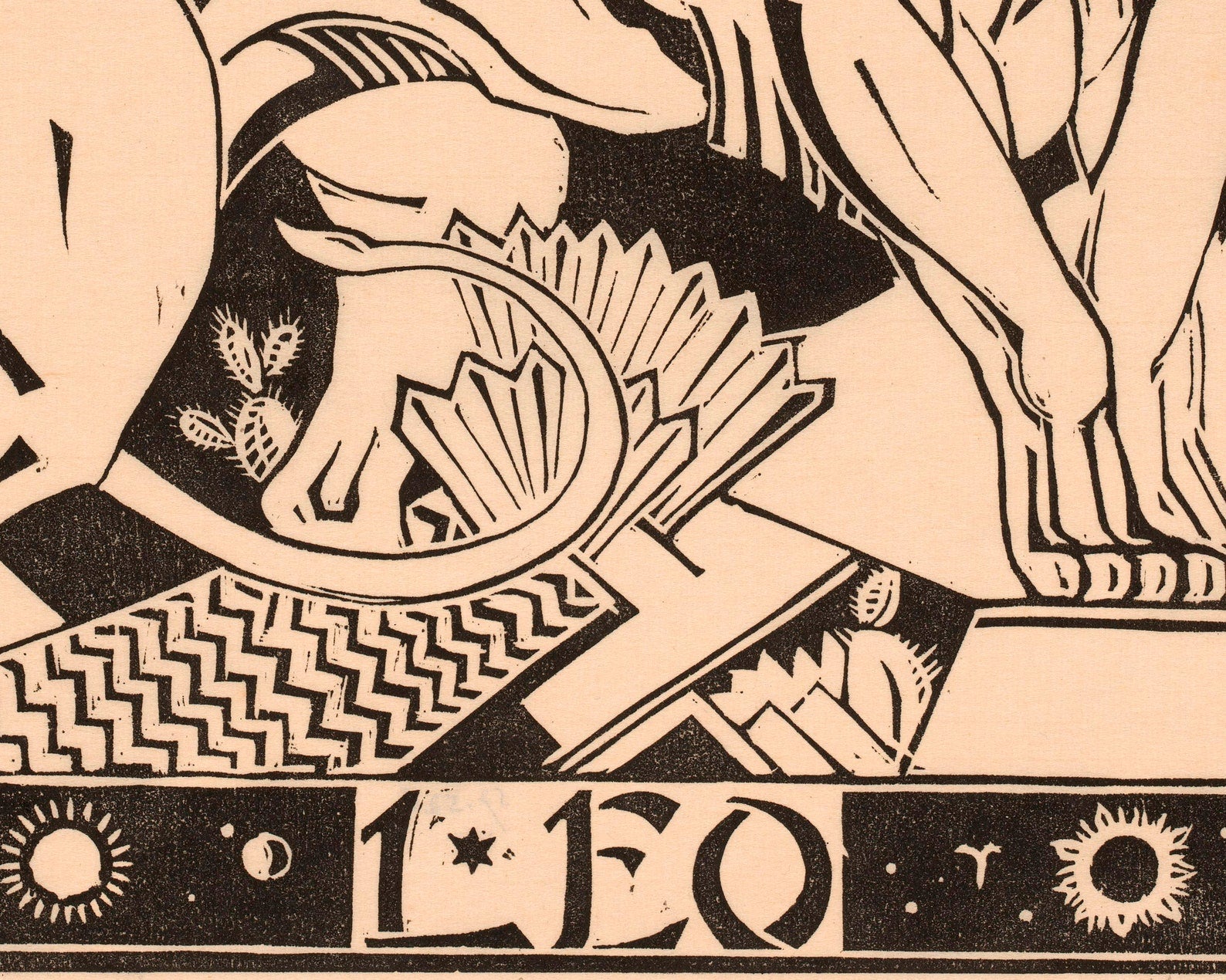 Henri van der Stok "Zodiac Sign: Leo" (c.1928) Astrological Star Constellation Birth Sign - Mabon Gallery