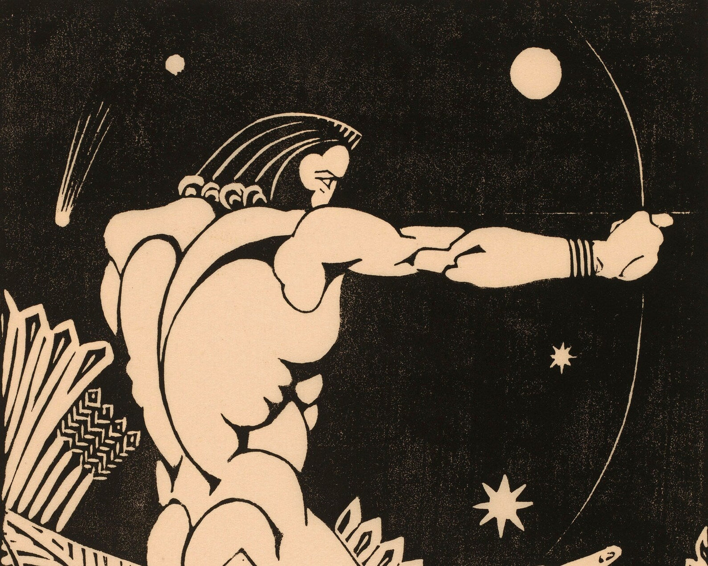 Henri van der Stok "Zodiac Sign: Sagittarius" (c.1928) Astrological Star Constellation Birth Sign - Mabon Gallery