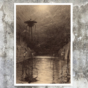 Henrique Alvim Corrêa "The War of The Worlds: Martian Machine over the Thames"(1906) H.G Wells - Mabon Gallery