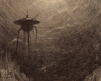 Henrique Alvim Corrêa "The War of The Worlds: Martian Machine over the Thames"(1906) H.G Wells - Mabon Gallery