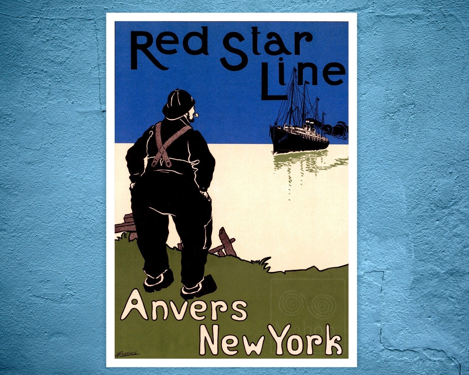 Henry Cassiers "Red Star Line" (c.1898) - Mabon Gallery