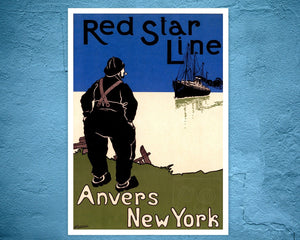 Henry Cassiers "Red Star Line" (c.1898) - Mabon Gallery