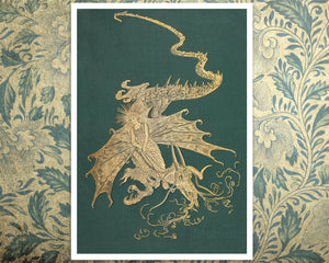 Henry Justice Ford "The Green Fairy Book - Book Cover" (c.1892) - Mabon Gallery