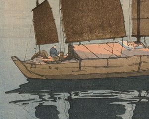 Hiroshi Yoshida “Sailboats, Forenoon” (c.1926) - Mabon Gallery