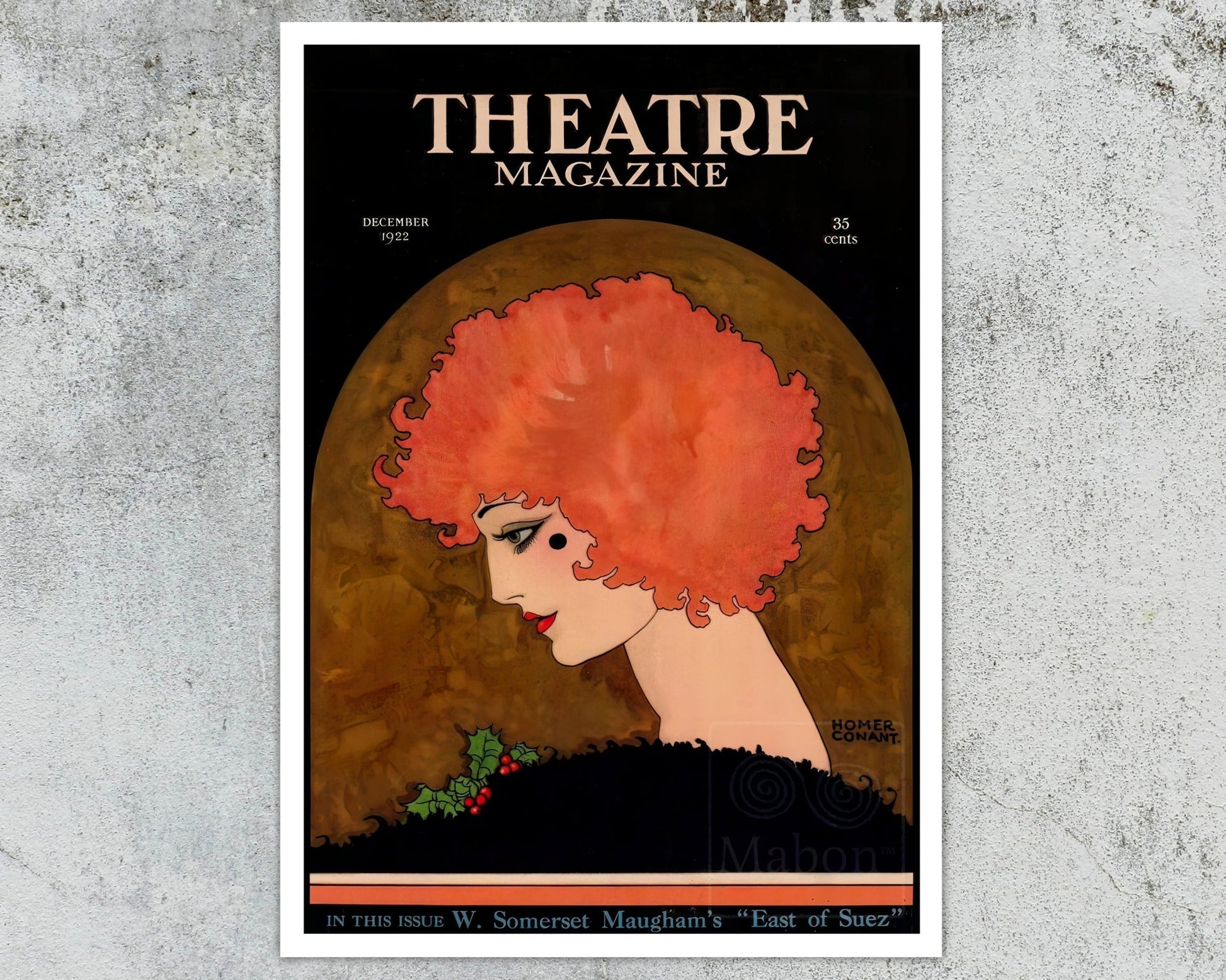 Homer Conant "Theatre Magazine Cover - December 1922" - Mabon Gallery