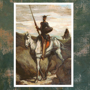 Honoré Daumier "Don Quixote in the Mountains" (c.1850) - Mabon Gallery