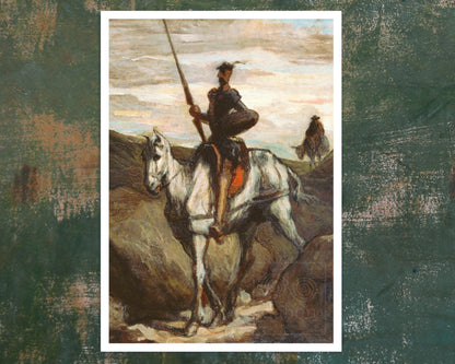 Honoré Daumier "Don Quixote in the Mountains" (c.1850) - Mabon Gallery