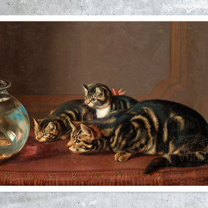 Horatio Henry Couldery "Cats by a Fishbowl" (c.1860) - Mabon Gallery