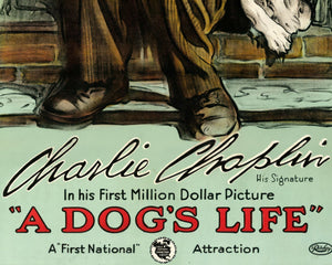 Vintage Movie Poster "A Dog's Life" (c.1918) Charlie Chaplin