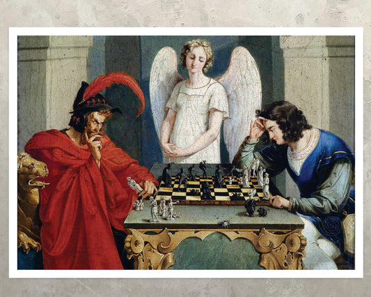 Faust and Mephisto Playing Chess (c.19th Century) Anonymous
