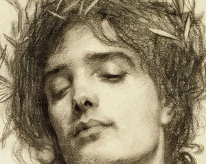 Herbert James Draper "Figure with Laurel Wreath" (c.1898)