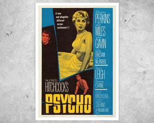 Vintage Movie Poster "Psycho" (1960) Alfred Hitchcock
