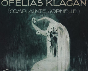 Vintage Sheet Music Cover "Ofelias Klagan" (c.1914) by Gunnar Widholm