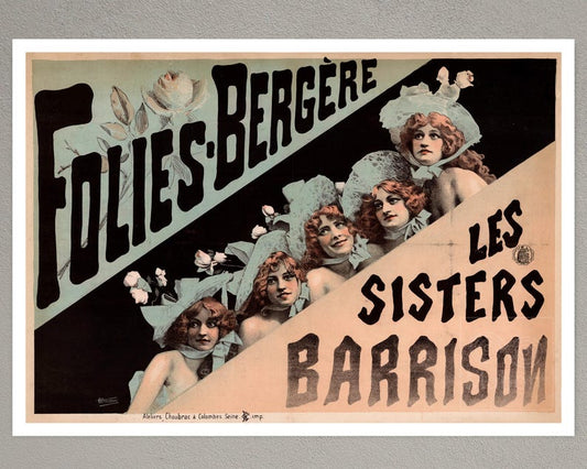 Alfred Choubrac "Folies-Bergère, Les Sisters Barrison" (c.1890)