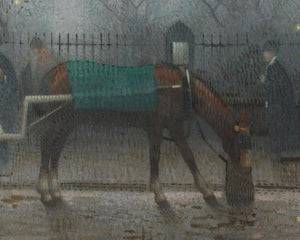 Adolphe Valette "Hansom Cab at All Saints" (c.1910)