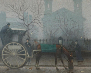 Adolphe Valette "Hansom Cab at All Saints" (c.1910)