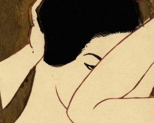 Onchi Koshiro "Before the Mirror" (c.1928)