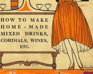 C.V Farrow "Giggle Water" (c.1927) Vintage Cocktail Recipe Book Cover