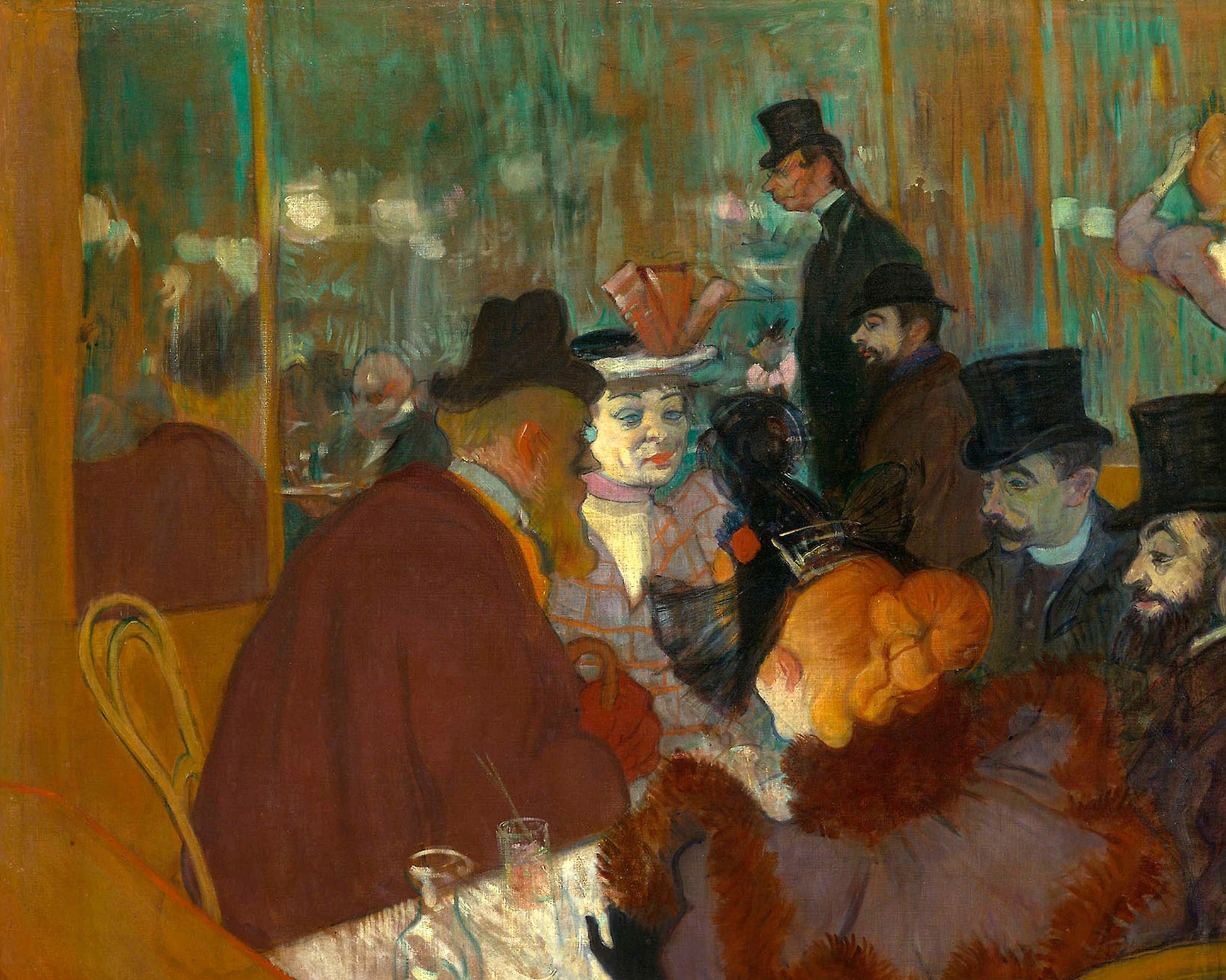 Henri de Toulouse-Lautrec "At the Moulin Rouge" (c.1892) - Mabon Gallery 