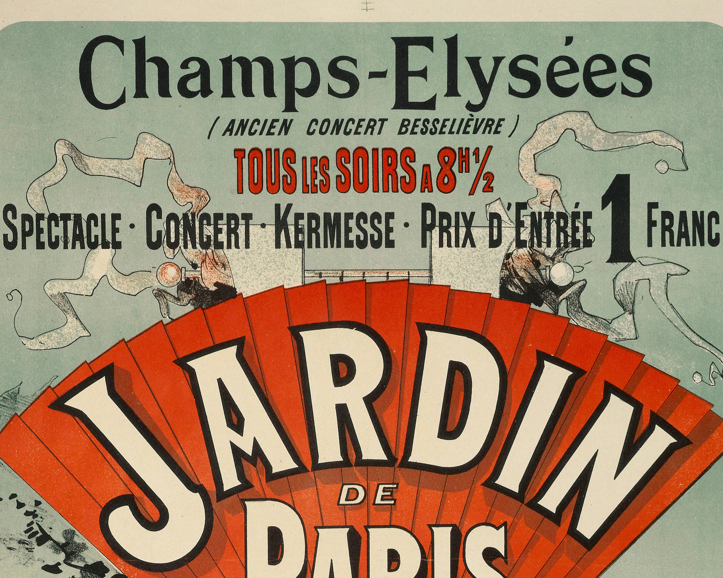 Jules Chéret "Champs-Elysées, Jardin De Paris" (1884) - Mabon Gallery 