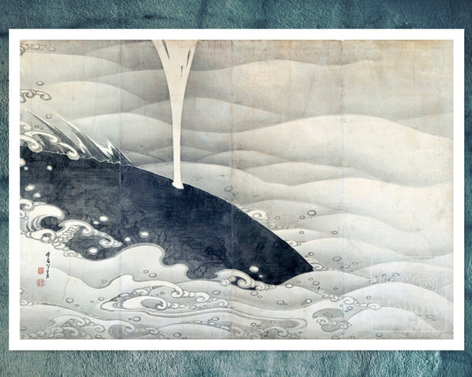 Itō Jakuchū "Whale" (c.1796) - Mabon Gallery
