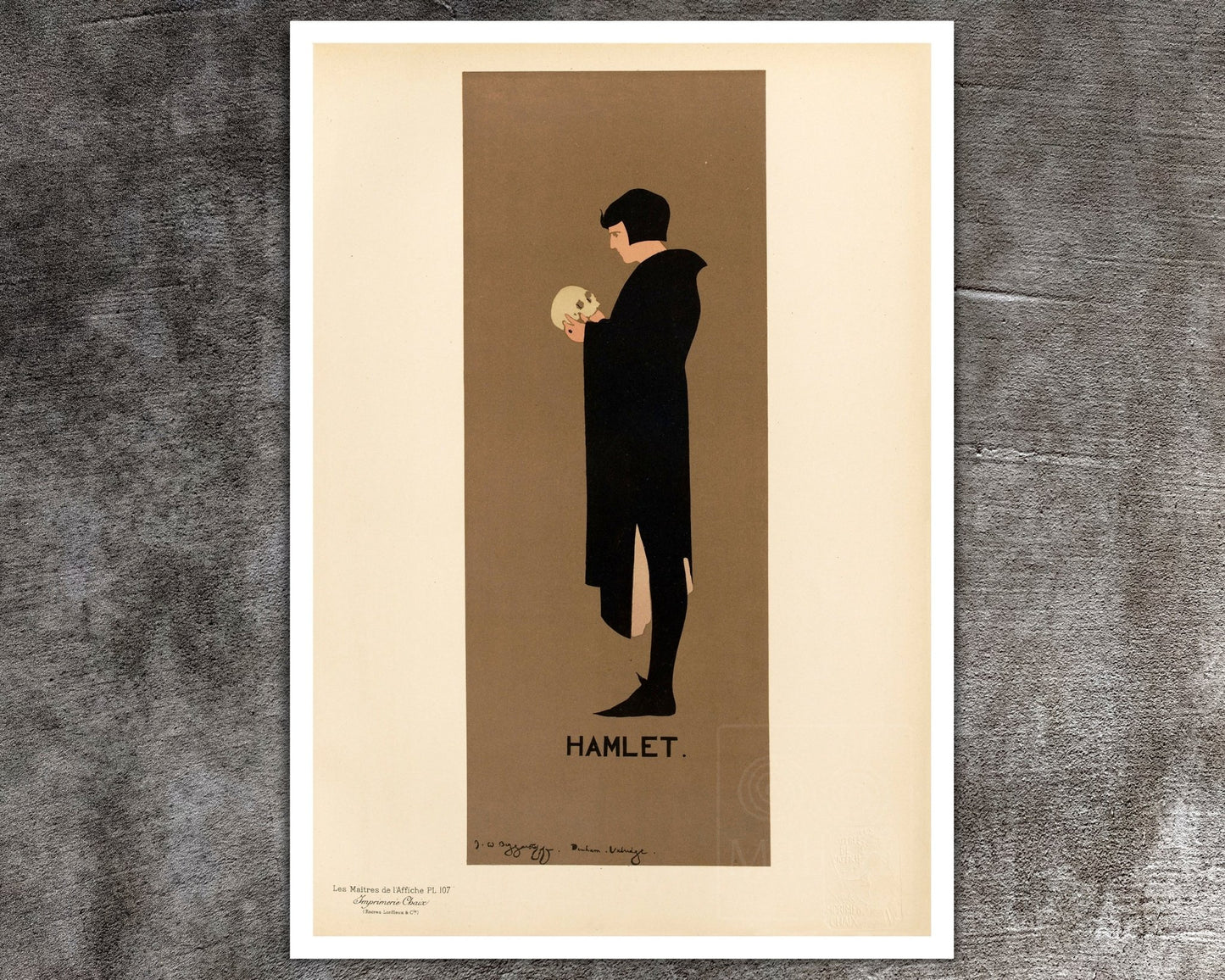 J & W Beggarstaff "Hamlet" (c.1894) Shakespeare - Mabon Gallery