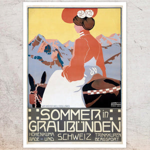 Jakob Friedrich Bollschweiler “Sommer in Graubünden” (c.1905) - Mabon Gallery