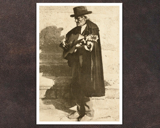 James Craig Annan "A Blind Musician, Granada" (c.1913) Photogravure - Mabon Gallery