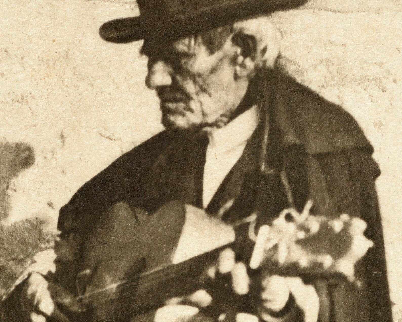 James Craig Annan "A Blind Musician, Granada" (c.1913) Photogravure - Mabon Gallery