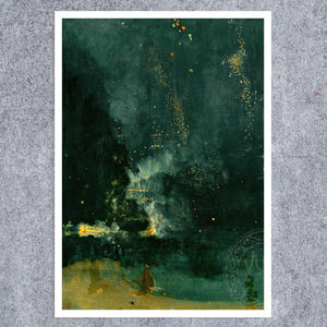 James McNeill Whistler "Nocturne Black & Gold: The Falling Rocket" (c.1872) - Mabon Gallery
