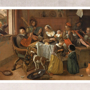Jan Havickszoon Steen "The Merry Family" (c.1668) - Mabon Gallery