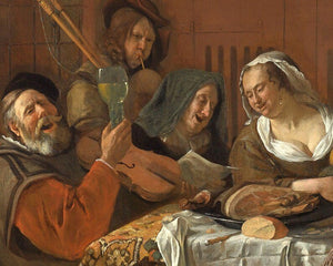 Jan Havickszoon Steen "The Merry Family" (c.1668) - Mabon Gallery