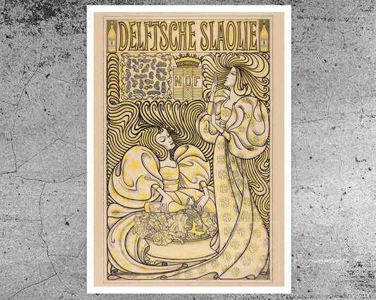 Jan Toorop "Delftsche Slaolie" (c.1894) - Mabon Gallery