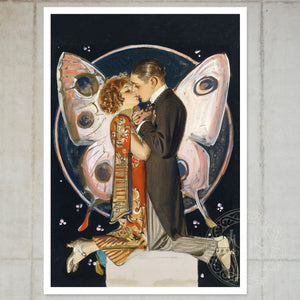 J.C Leyendecker "Butterfly Couple" (c.1923) Study for Life Magazine Cover - Mabon Gallery