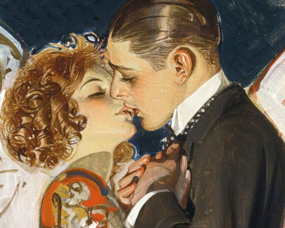 J.C Leyendecker "Butterfly Couple" (c.1923) Study for Life Magazine Cover - Mabon Gallery