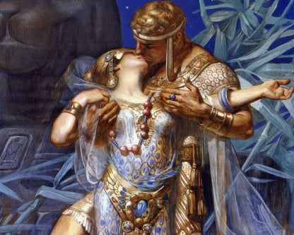 J.C Leyendecker "Cleopatra & Antony" (c.1902) from "The Kiss of Glory" by Grace Duffie Boylan - Mabon Gallery