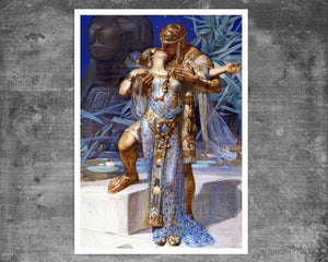 J.C Leyendecker "Cleopatra & Antony" (c.1902) from "The Kiss of Glory" by Grace Duffie Boylan - Mabon Gallery