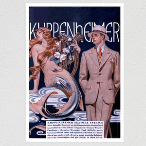 J.C Leyendecker "Kuppenheimer Fabrics" (c.1928) Vintage Advertisement - Mabon Gallery