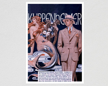 J.C Leyendecker "Kuppenheimer Fabrics" (c.1928) Vintage Advertisement - Mabon Gallery