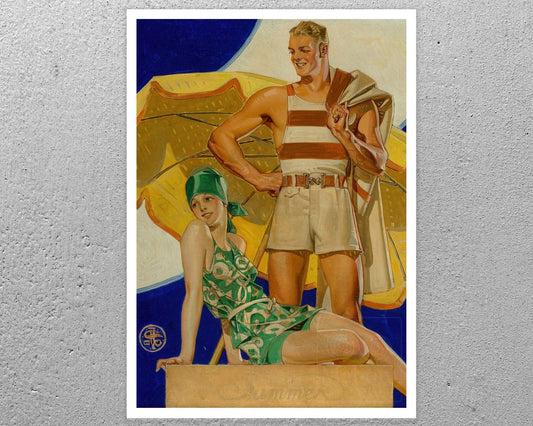 J.C Leyendecker "Summer" (c.1927) The Saturday Evening Post Cover Artwork - Mabon Gallery