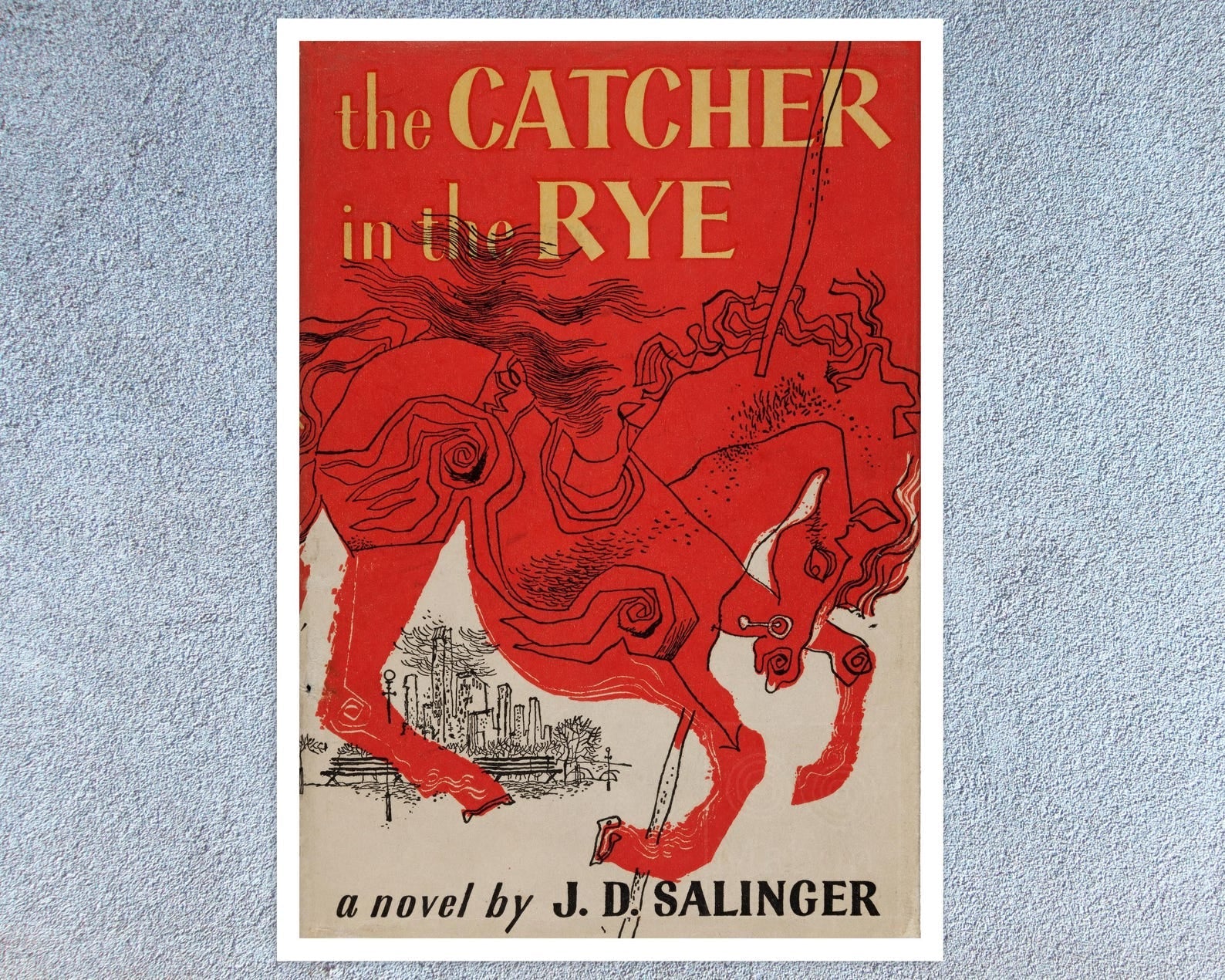 J.D Salinger "The Catcher in the Rye" (1951) First Edition Dust Cover Illustration, Michael Mitchell - Mabon Gallery