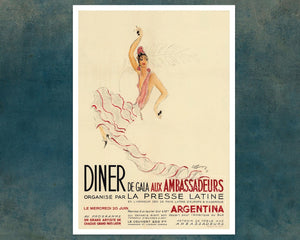 Jean - Gabriel Domergue "Dîner de Gala Aux Ambassadeurs" (c.1934) - Mabon Gallery
