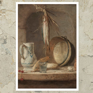 Jean Siméon Chardin "Still Life with Herrings" (c.1735) - Mabon Gallery