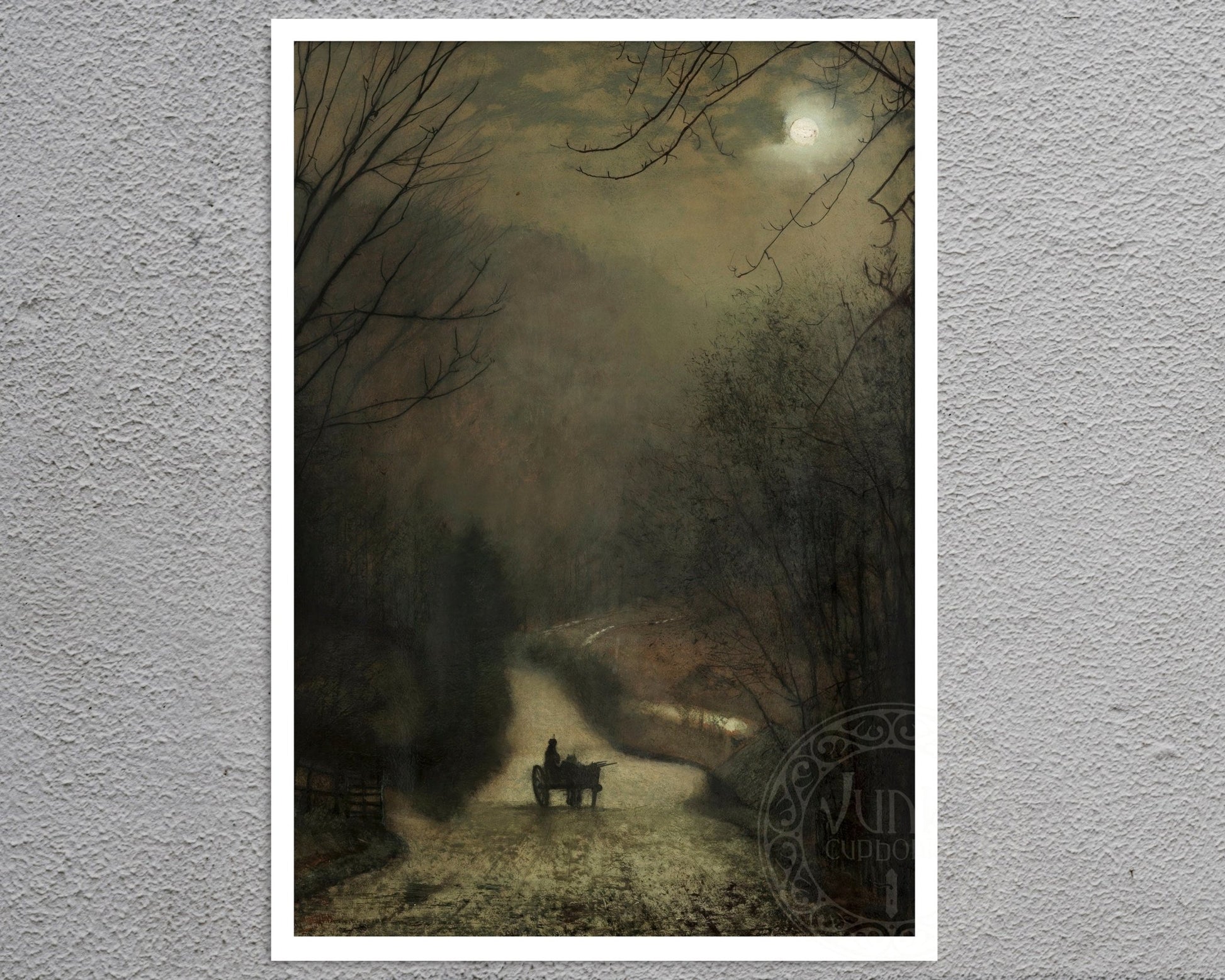 John Atkinson Grimshaw "Forge Valley by Moonlight" (c.1875) - Mabon Gallery