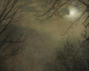 John Atkinson Grimshaw "Forge Valley by Moonlight" (c.1875) - Mabon Gallery