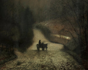 John Atkinson Grimshaw "Forge Valley by Moonlight" (c.1875) - Mabon Gallery