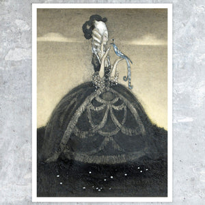 John Bauer “Flicka with the Blue Bird” (c.1913) - Mabon Gallery