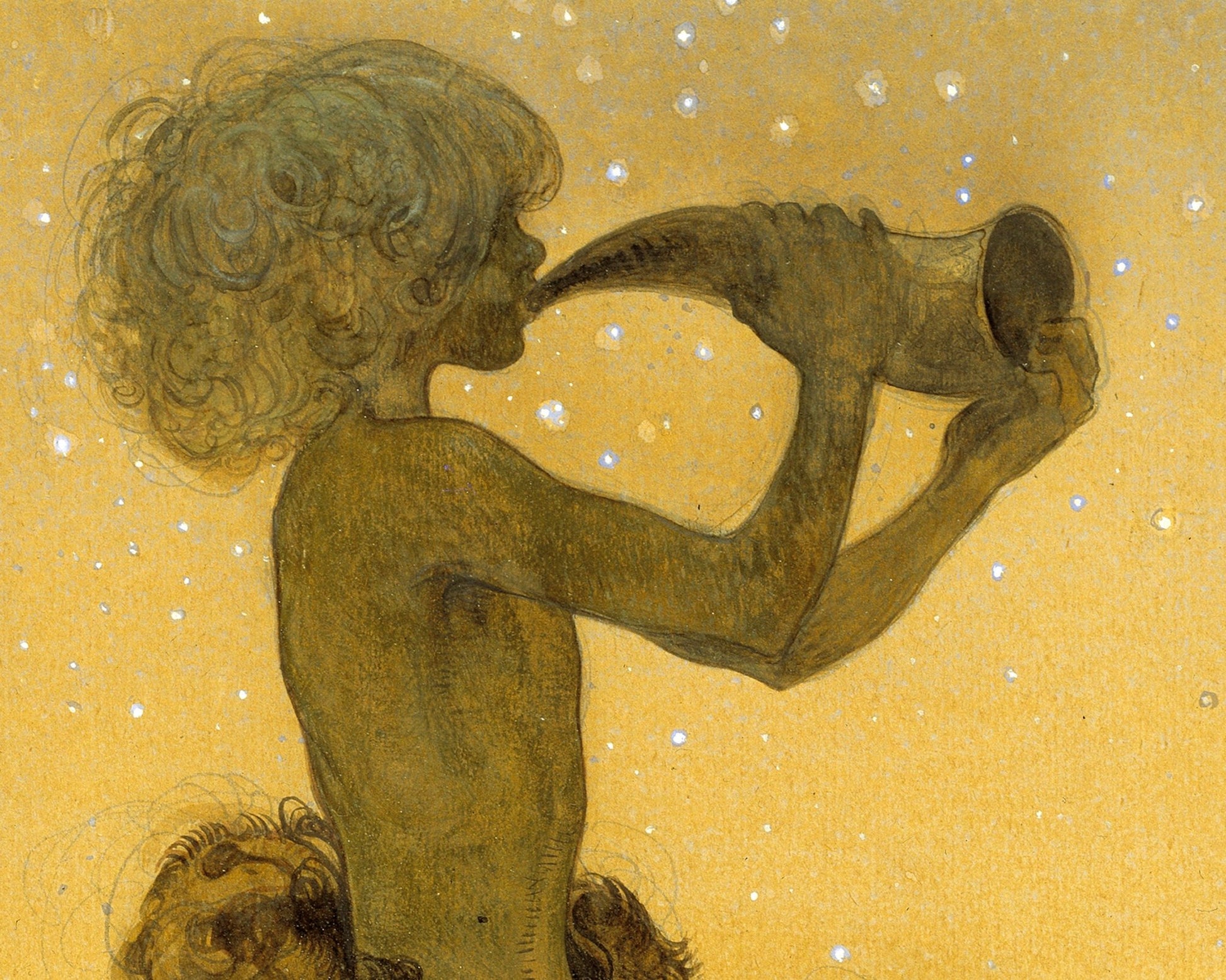 John Bauer "Vill Vallareman / Fairy Shepherd" (c.1910) - Mabon Gallery